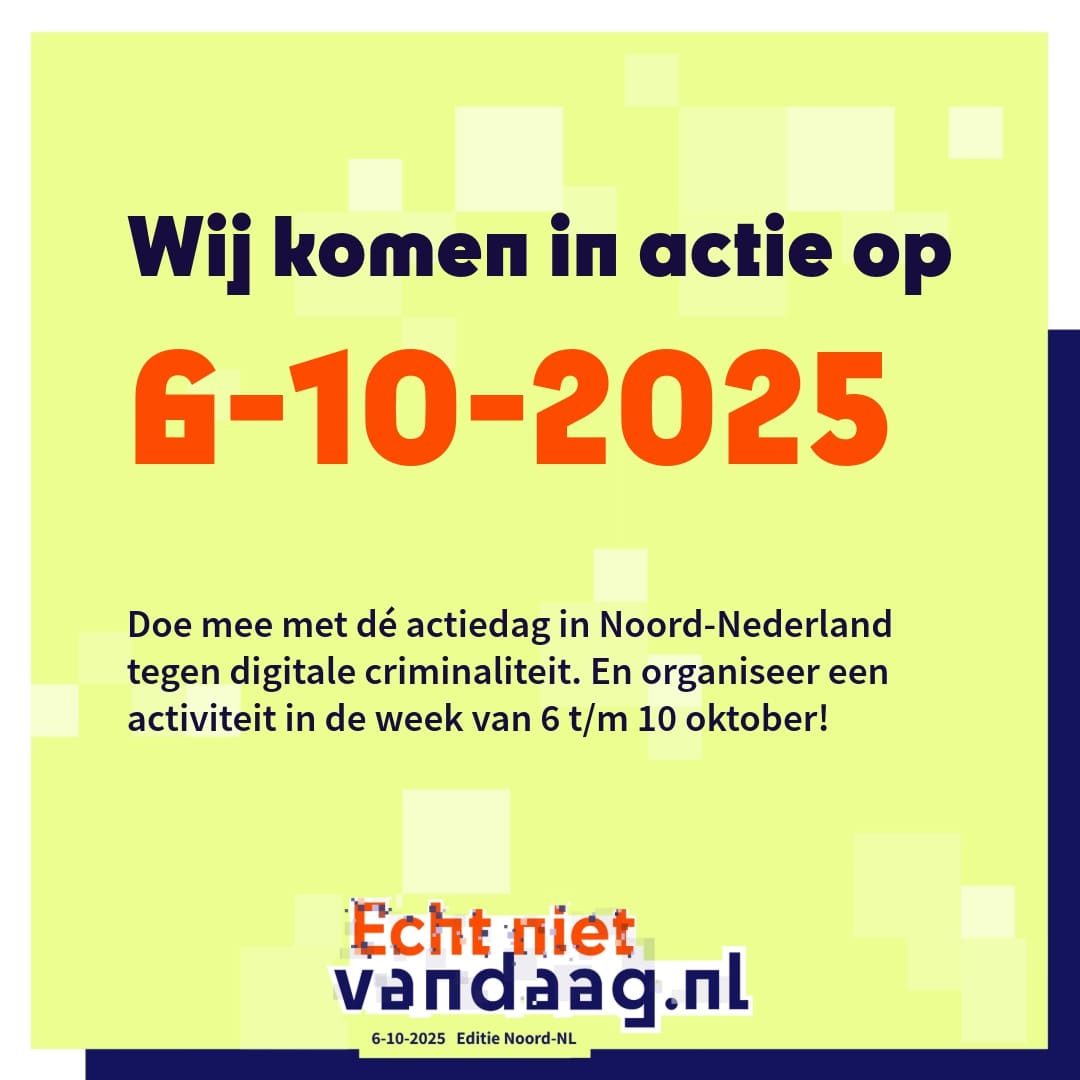 Doe mee aan de actiedag #Echtnietvandaag op maandag 6 oktober 2025!